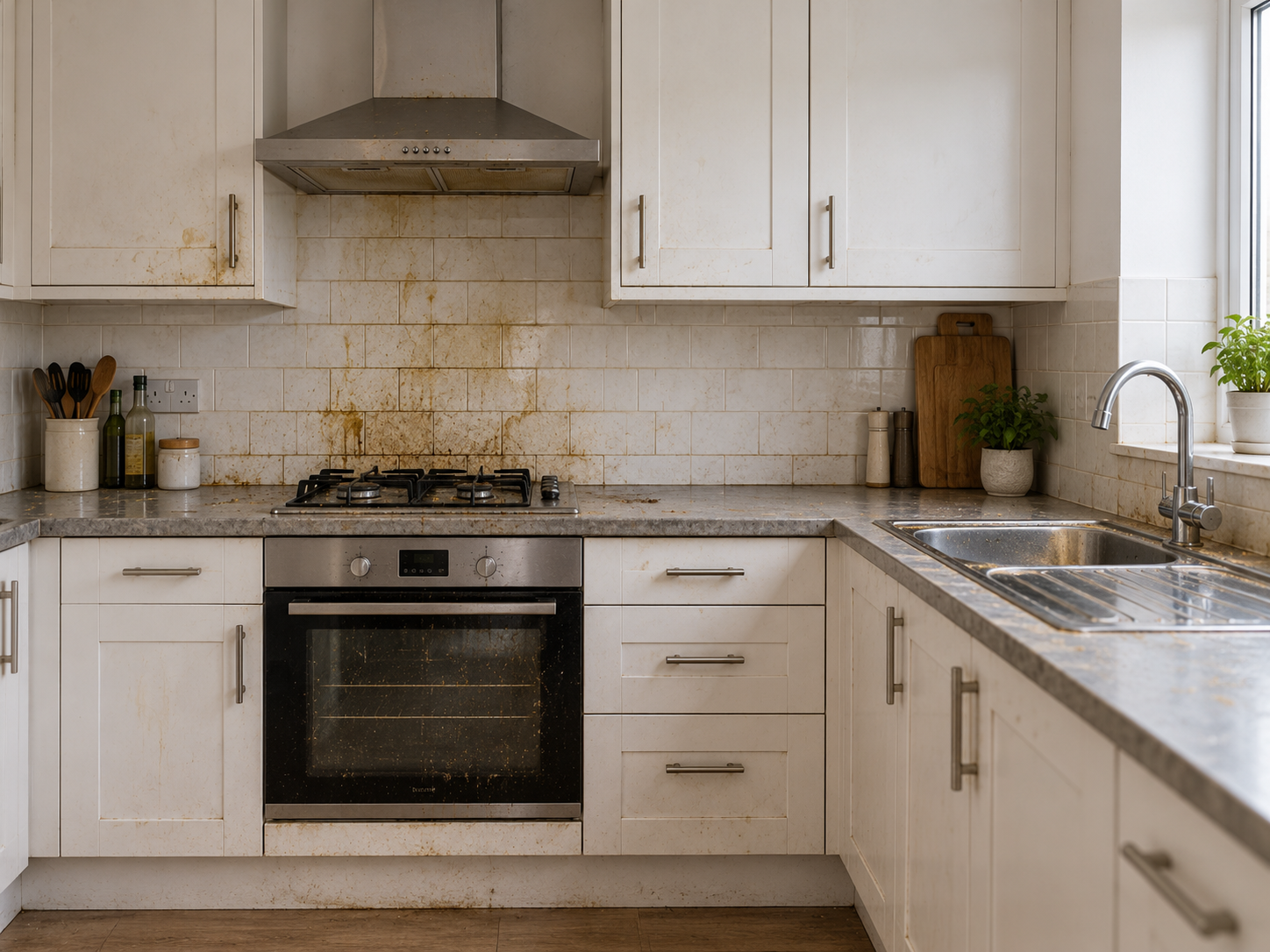 Kitchen before professional cleaning